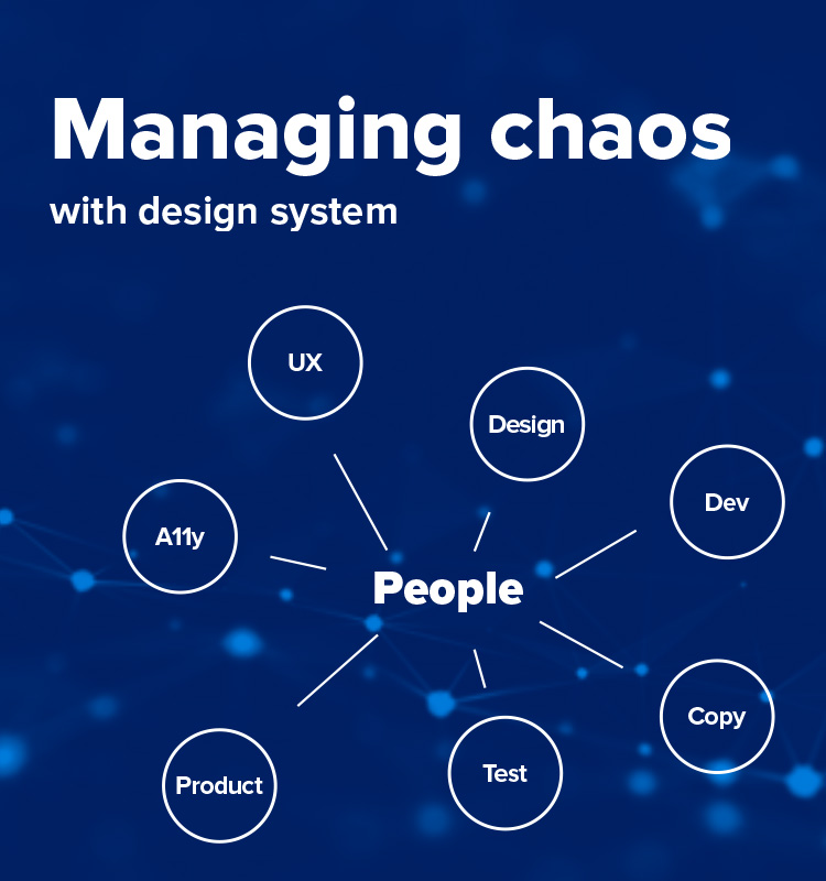 Managing the chaos with design systems - design, ux, copy, a11y, development, product and research - how people work together